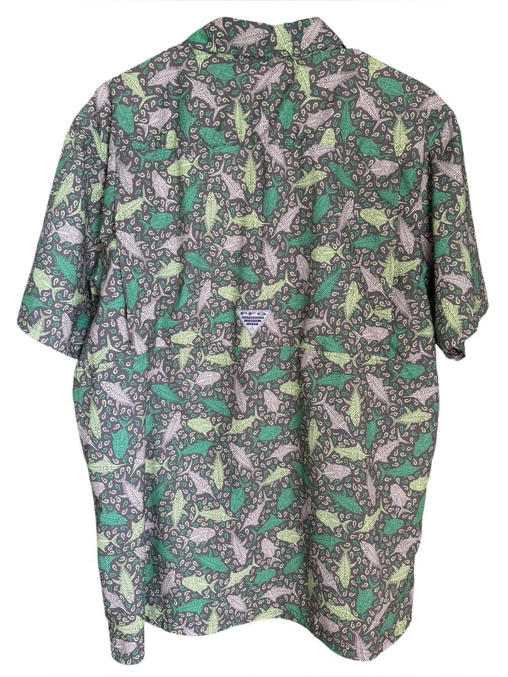 COLUMBIA Men's PFG Super Slack Tide Camp Fishing Shirt Short Sleeve Size Large - Picture 5 of 8